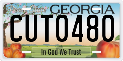 GA license plate CUT0480