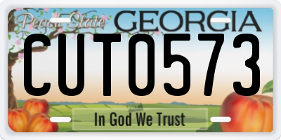 GA license plate CUT0573