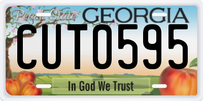 GA license plate CUT0595