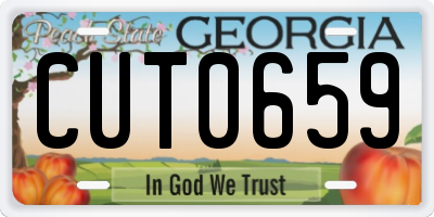 GA license plate CUT0659