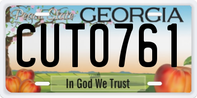 GA license plate CUT0761