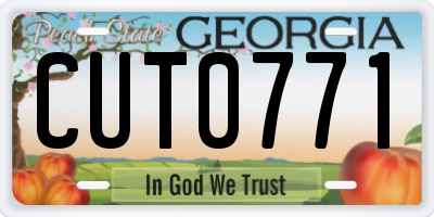 GA license plate CUT0771