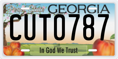 GA license plate CUT0787