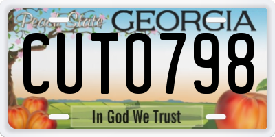 GA license plate CUT0798