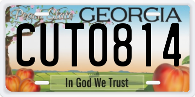 GA license plate CUT0814