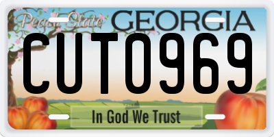 GA license plate CUT0969