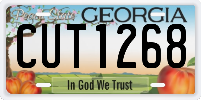 GA license plate CUT1268
