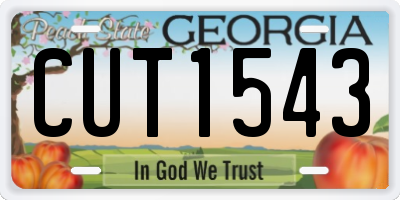 GA license plate CUT1543