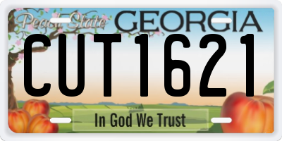GA license plate CUT1621