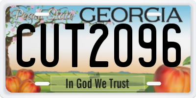 GA license plate CUT2096