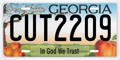 GA license plate CUT2209
