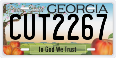 GA license plate CUT2267