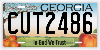 GA license plate CUT2486