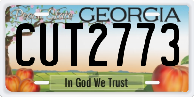 GA license plate CUT2773