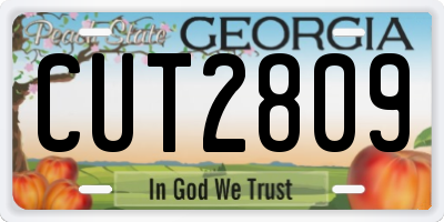 GA license plate CUT2809