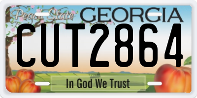 GA license plate CUT2864