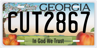 GA license plate CUT2867