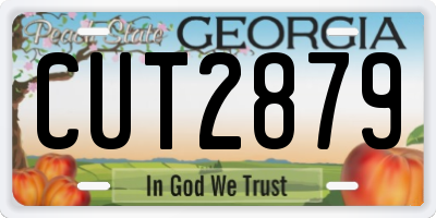 GA license plate CUT2879