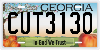 GA license plate CUT3130