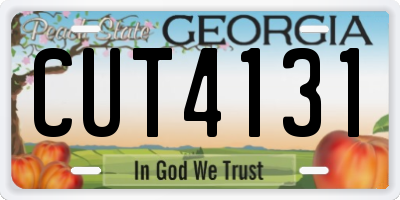 GA license plate CUT4131