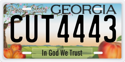 GA license plate CUT4443