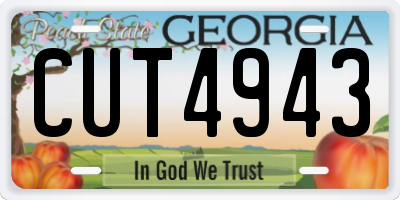 GA license plate CUT4943