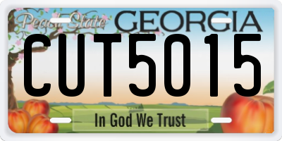 GA license plate CUT5015