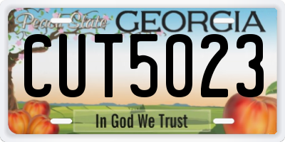 GA license plate CUT5023