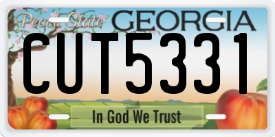 GA license plate CUT5331