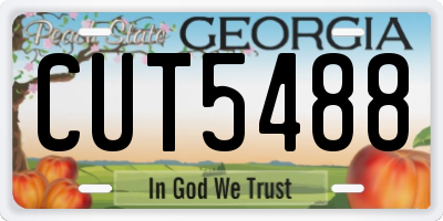 GA license plate CUT5488