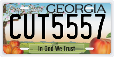 GA license plate CUT5557