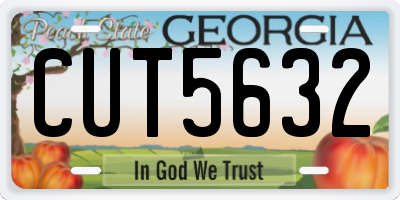 GA license plate CUT5632