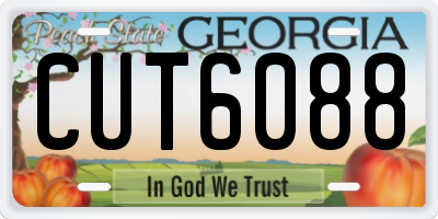 GA license plate CUT6088