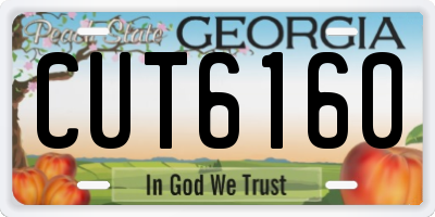 GA license plate CUT6160
