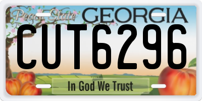 GA license plate CUT6296