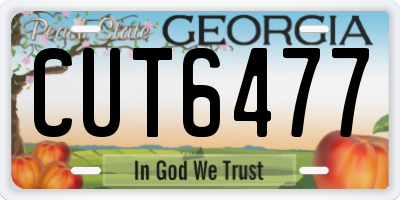 GA license plate CUT6477