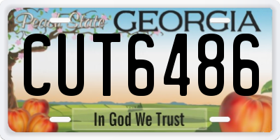 GA license plate CUT6486