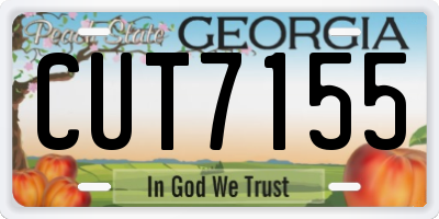GA license plate CUT7155