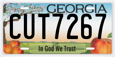 GA license plate CUT7267