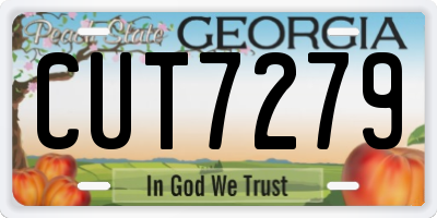 GA license plate CUT7279