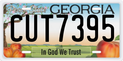 GA license plate CUT7395