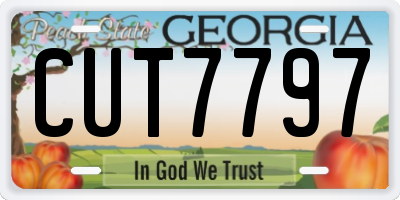 GA license plate CUT7797