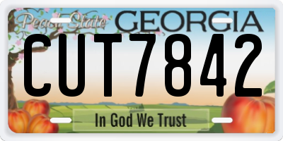 GA license plate CUT7842