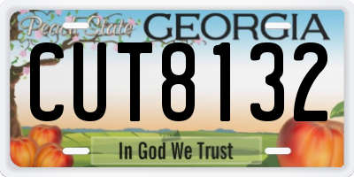 GA license plate CUT8132