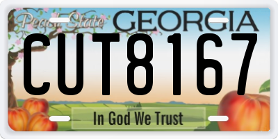 GA license plate CUT8167