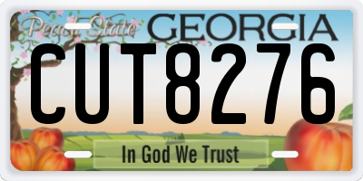 GA license plate CUT8276