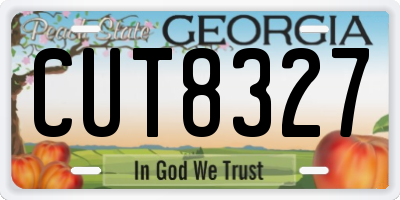 GA license plate CUT8327