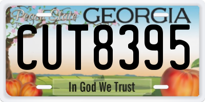 GA license plate CUT8395
