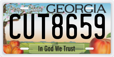 GA license plate CUT8659