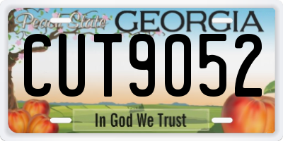 GA license plate CUT9052